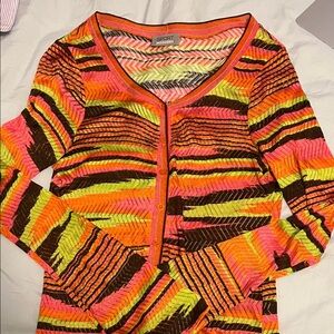 Missoni Multicolor Chevron Knit Cardigan